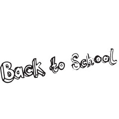 Sticker - Vector image of back to school text