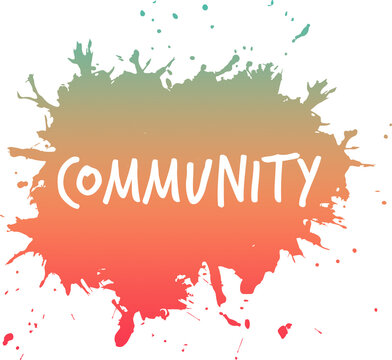 Digital image of community text on paint