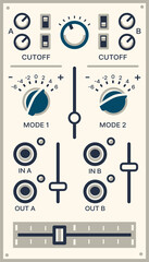 Poster - Retro dashboard measurement panel input output