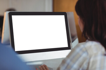 Poster - Mature student using computer