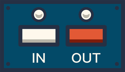 Poster - Console device dashboard in and out button knob