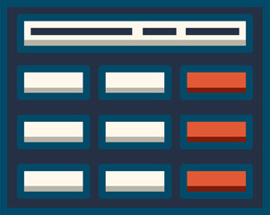Poster - Volume bass controller, retro control panel knob