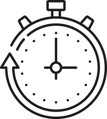 Poster - Timer clock, simple time stopwatch outline icon