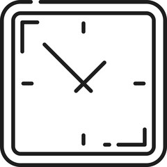 Poster - Clock timer outline icon, isolated alarm stopwatch