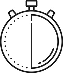 Poster - Stopwatch clock timer, chronometer outline icon