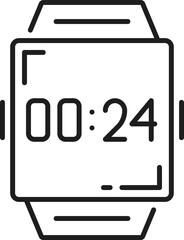 Poster - Hand watch isolated smartwatch with silicone band