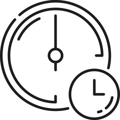 Poster - Alarm stopwatch isolated clock timer outline icon