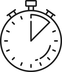 Poster - Chronometer outline icon. Stopwatch clock timer