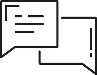 Fototapete - Speech bubble abstract memo dialog message doodle