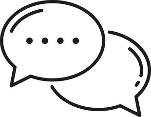 Fototapete - Dialog communication sign isolated message box