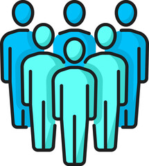 Aufkleber - Employers group team, people community, society