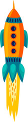 Poster - Fast rocket boost, rocketship startup or takeoff