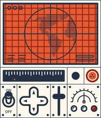 Poster - Control panel element for spacecraft or station