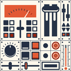 Poster - Control panel element for spacecraft or station