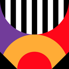 Poster - Bauhaus element, vintage design composition