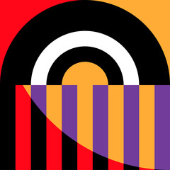 Poster - Bauhaus element, artwork geometrical background