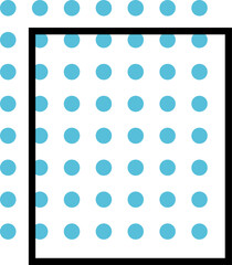 Poster - Memphis geometric shape, colorful dotted pattern