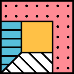 Poster - Memphis geometric shape, abstract colorful print