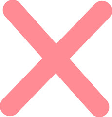 Poster - Memphis geometric shape, pink cross symbol print