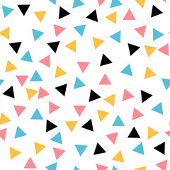 Poster - Square shape background with color triangles