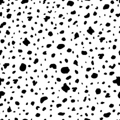 Dalmatian or cow seamless pattern, background