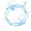 Round water splash, circle swirl, clean 3d wave