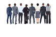 © vectorfusionart - Rear view of multiethnic business people standing side by side