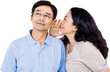 © vectorfusionart - Woman whispering into partners ear