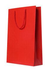 Poster - Red gift paper bag on white background