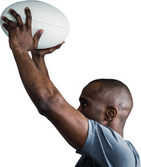 Poster - Athlete throwing rugby ball