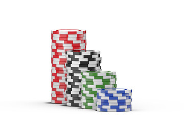 Poster - Composite 3D image of gambling chips