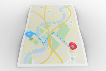 Poster - World map with pointers