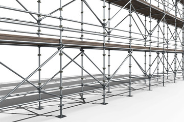 Poster - 3d illustration of gray scaffolding