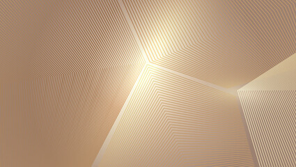 Poster - Abstract golden lines texture background shaped like tall buildings looking up