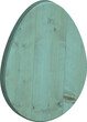 Digital image of turquoise colored oval shaped wood 