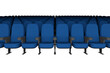 Digital image of blue theater chairs