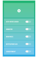 Poster - Illustrative image of display setting on a mobile screen