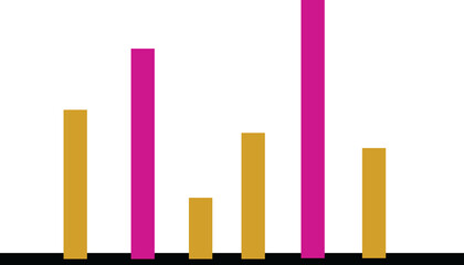 Fototapete - Colorful bar graph 