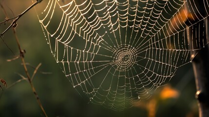 Closeup of spider web