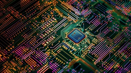 Closeup of circuit board
