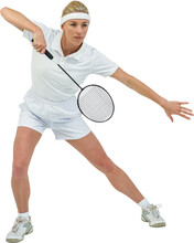 Badminton Player Playing Badminton