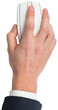 Hand using a white mouse