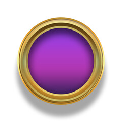 Sticker - Three Dimensional image of purple color shape