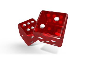 Aufkleber - Digital image of red dice
