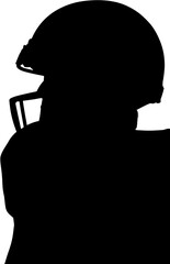 Wall Mural - Cropped image of american football player