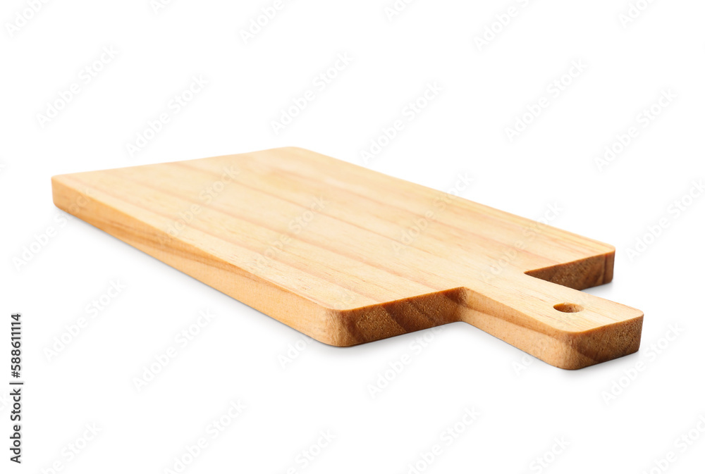 New wooden kitchen board isolated on white background