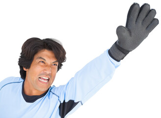 Wall Mural - Goalkeeper with arm raised