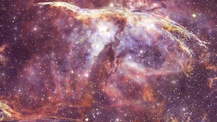 Wall Mural - Deep Space Flight Through Stars with Galaxies and Nebulas with Interstellar Star Nursery - Abstract 3D CGI Animation 4K