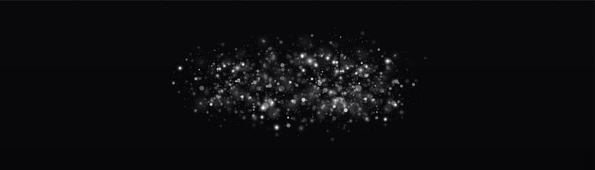 Christmas background of shining dust Christmas glowing light bokeh confetti and spark overlay texture for your design.