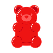 Jelly bears fruit gummy. Character Illustrator vector design.
